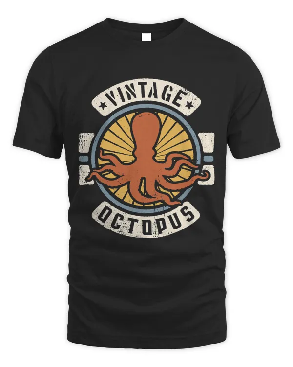Octopus Vintage Classic Retro 60s 70s Animal Lover