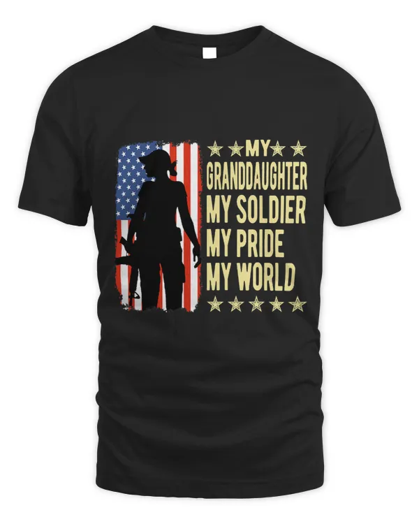 My Granddaughter Is A Soldier Proud Army Grandma Grandpa Tee