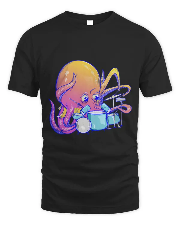 Octopus playing drums