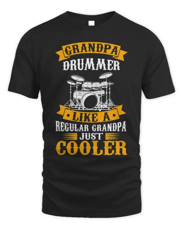 Mens Drummer Grandpa Drumming Rock Roll