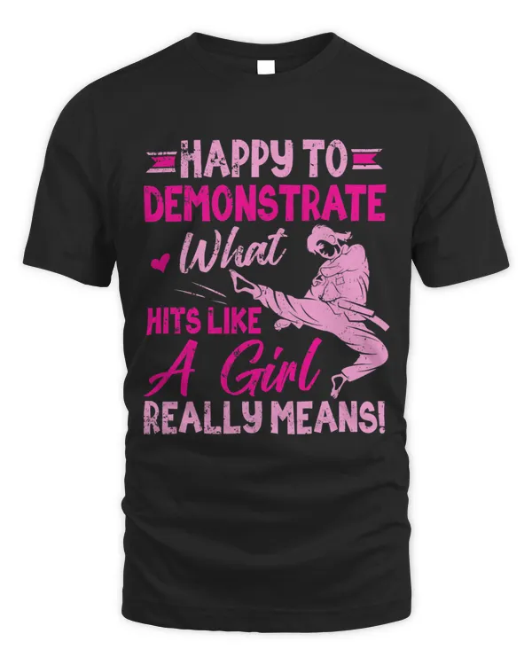 Karate Girl Hit Like A Girl Taekwondo Girl Funny Karate 1