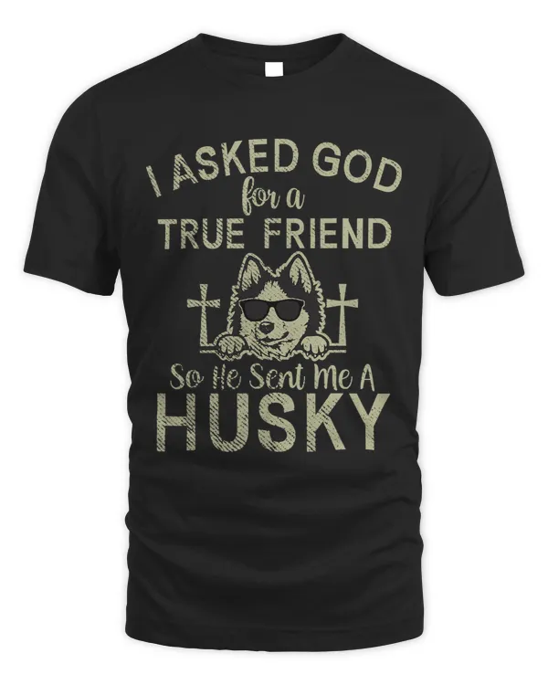 I asked God for a true Friend so he sent me a Husky Dog