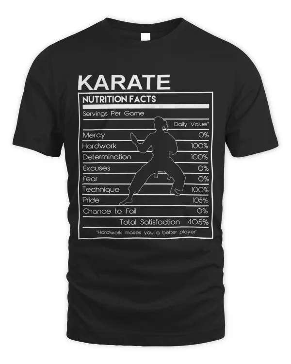 Karate Nutrition Facts Sarcastic Karate Girl
