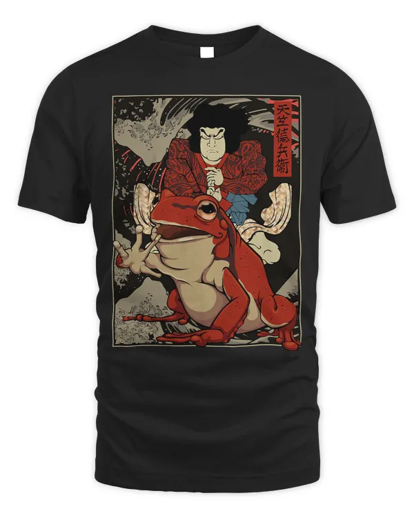 Japanese Retro Artwork Samurai Riding Giant Toad Vintage