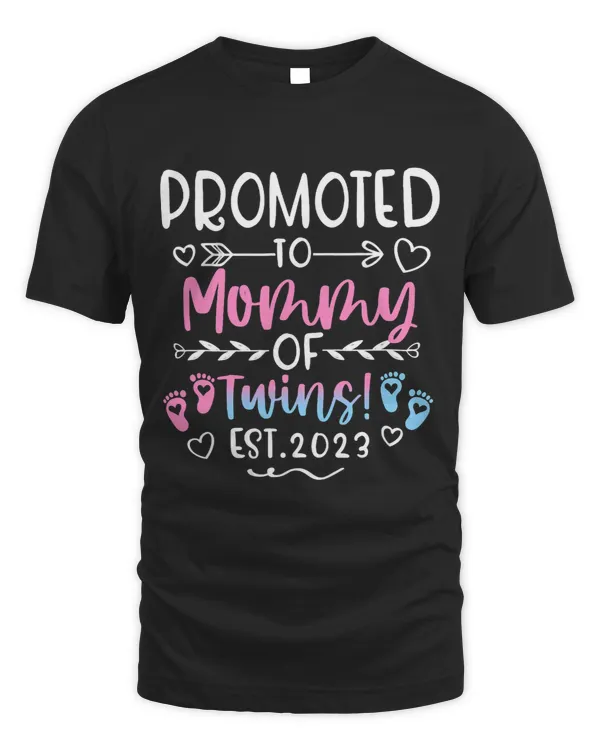 Promoted to Mommy of Twins Est 2023 Girl Boy Gender Reveal