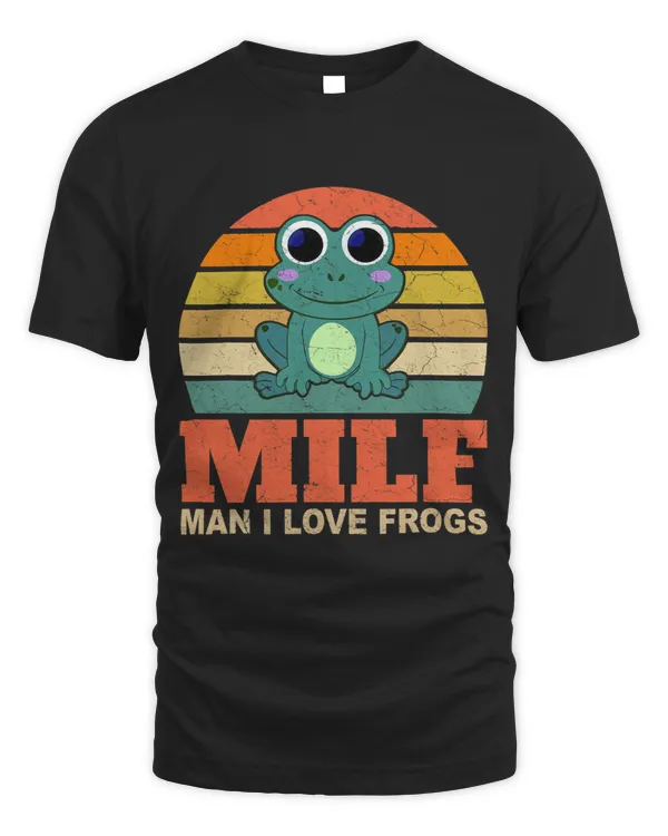 Man I Love FrogsM.I.L.F.Funny Saying FrogAmphibian Lovers 32