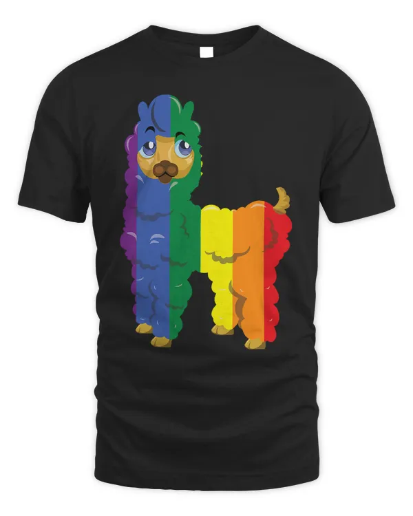 Kawaii Cute Alpaca Llama Rainbow Gay LGBTQ LGBT Pride Month