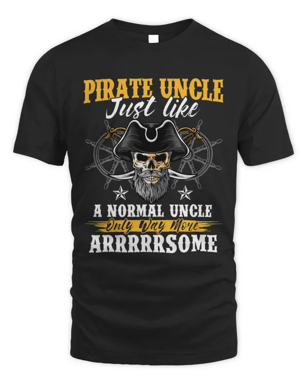 Mens Funny Pirate Shirt Uncle Jolly Roger Freebooter 1
