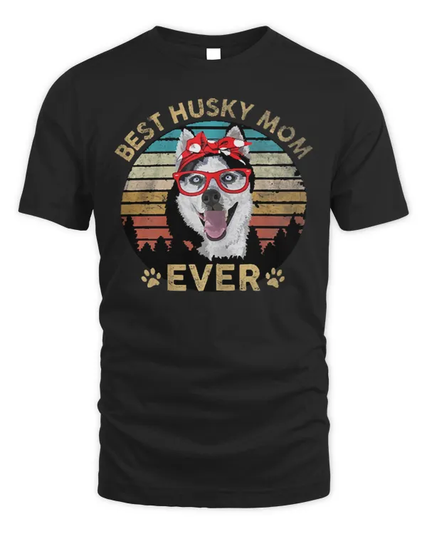Dog Womens Retro Vintage Best Husky Mom Ever Mothers Day488 paws