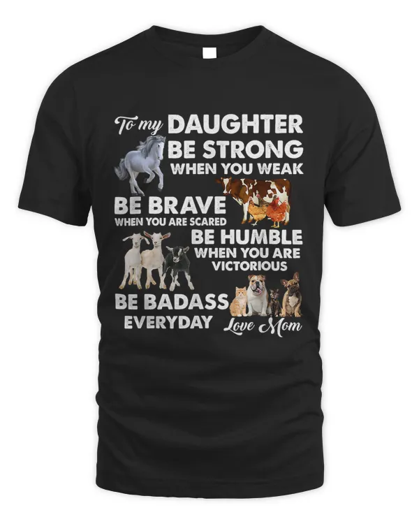 Mom To My Daughter Be Strong When You Weak Animal Lover
