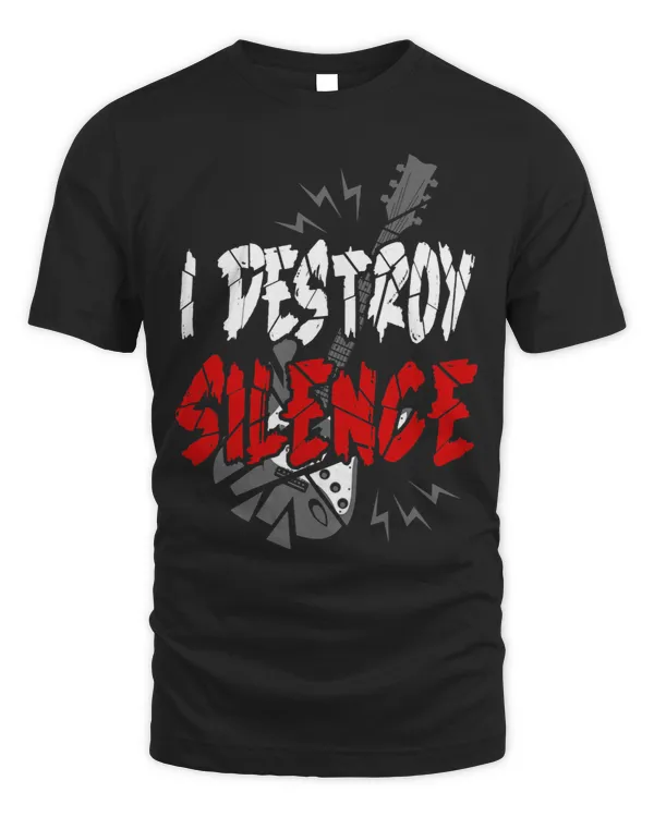 I Destroy Silence Guitarist Guitar Bass Rock Musician Music