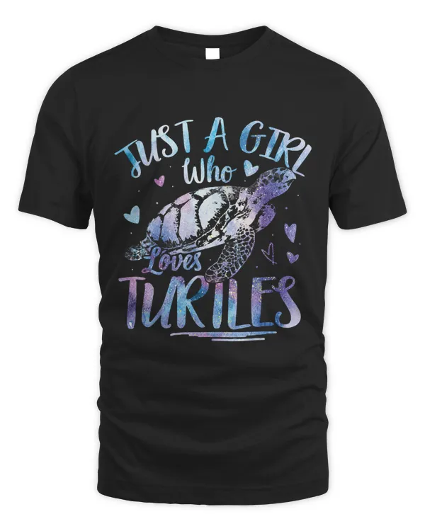 Just a Girl Who Loves Turtles Shirt Funny Turtle Lover Ocean