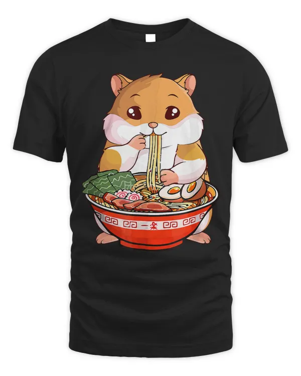 Kawaii Hamster Eating Ramen Noodles Anime Hamster