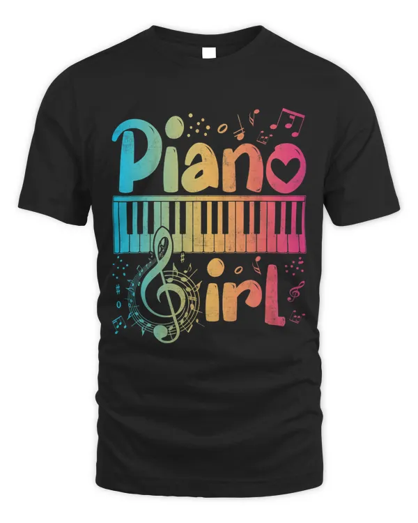 Piano Girl Funny Pianist Keyboard Music Notes Piano Lover
