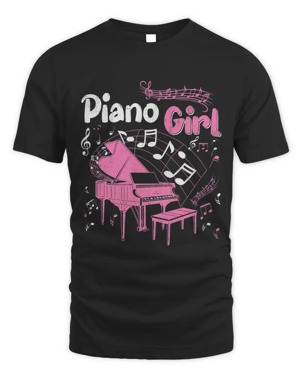 Piano Girl Pianist Music Notes Keyboard Musical Notes Cute