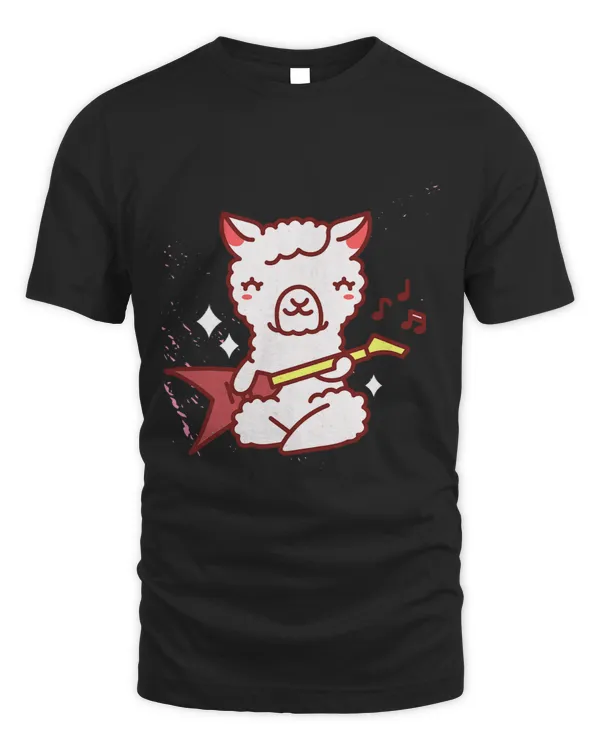 Kawaii Llama Playing Electric Guitar for Guitarist 1
