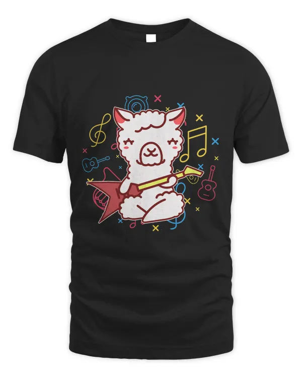Kawaii Llama Playing Electric Guitar for Guitarist
