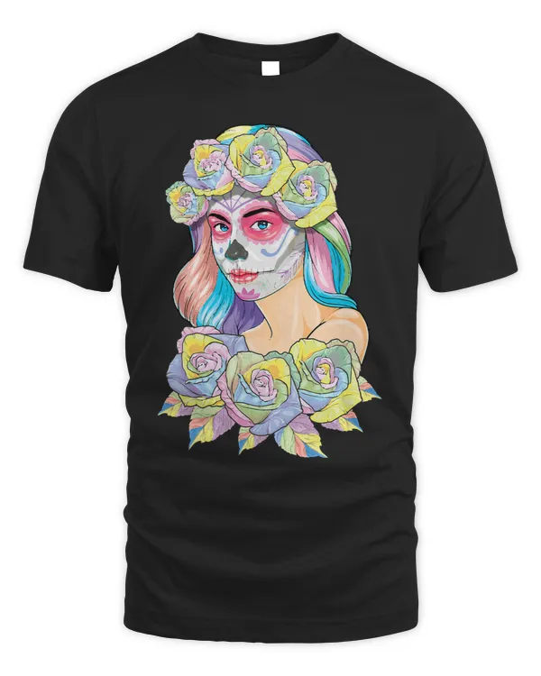Kawaii Pastel Goth Sugar Skull Cinco De Mayo Occult Girl