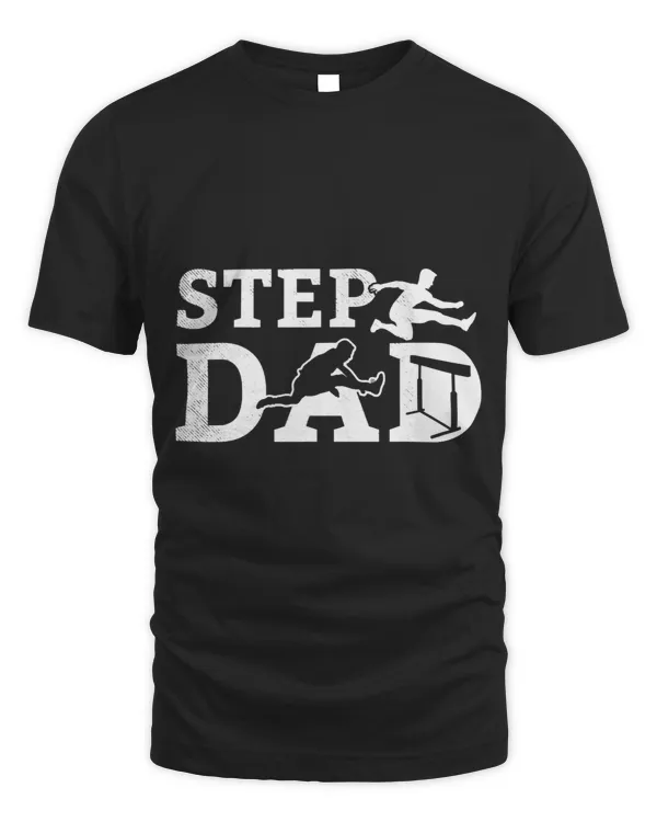 hurdles cute STEP dad theme for fathers or grandpa