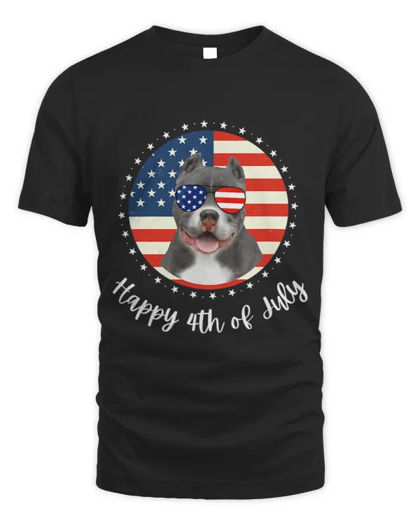 4th of July American Staffordshire Terrier Dog Lover US Flag