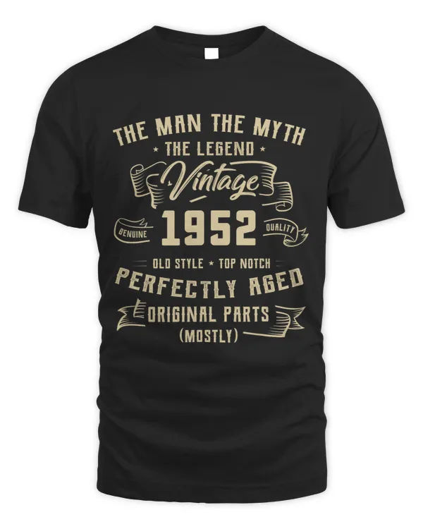 Mens Man Myth Legend 1952 71st Birthday Tee For 71 Years Old