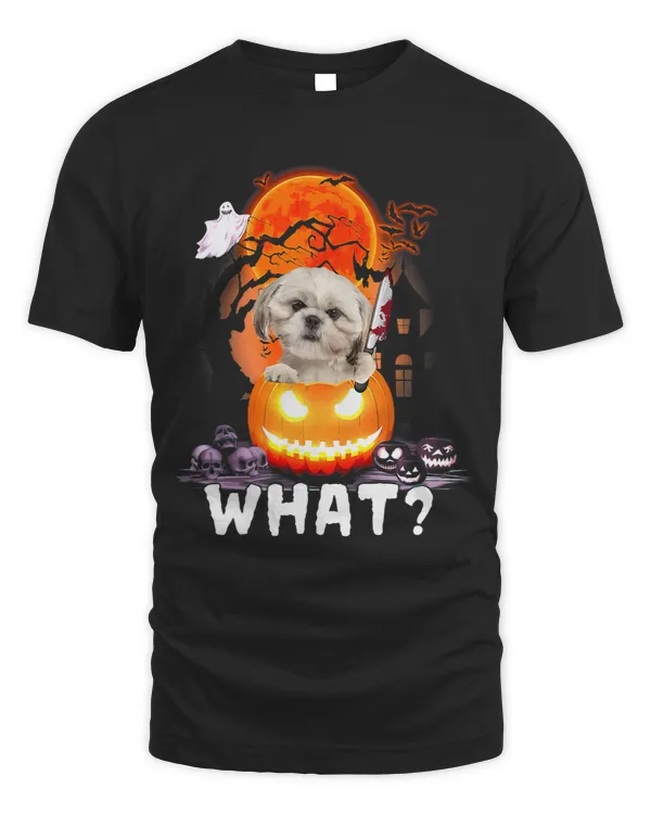 Shih Tzu What Funny Shih Tzu With Knife Killer Halloween