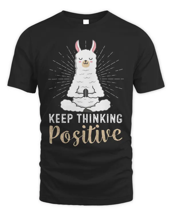 Keep thinking positive with an alpaca llama in meditation