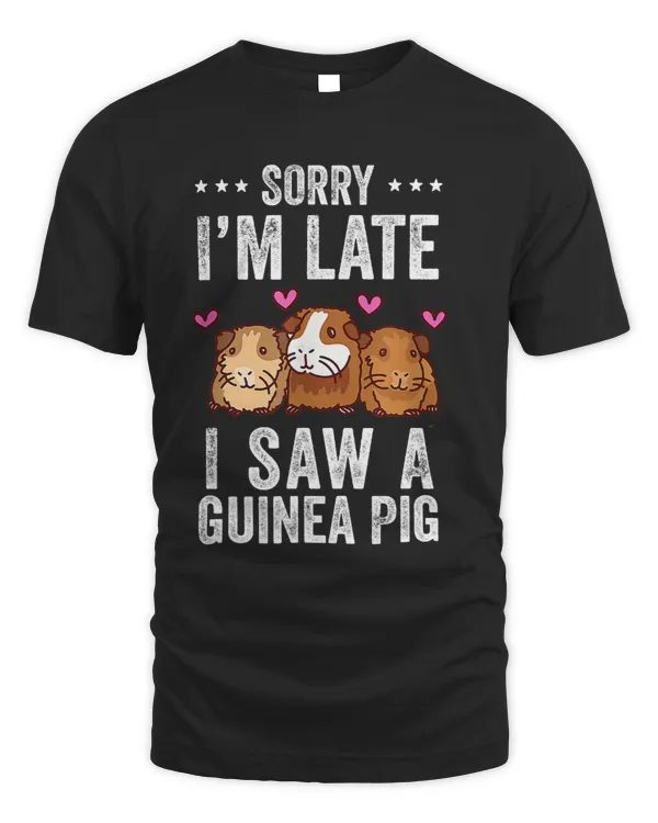 Sorry Im Late I Saw A Guinea Pig Funny Guinea Pig Lovers