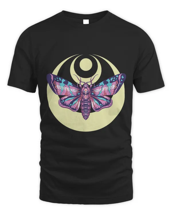 Moth And Crescent Moon Witchy Pastel Goth Witchy Celestial 24