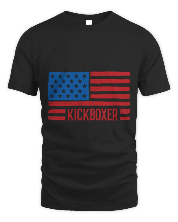 Kickboxer 4th of July Patriotic Distressed American Flag