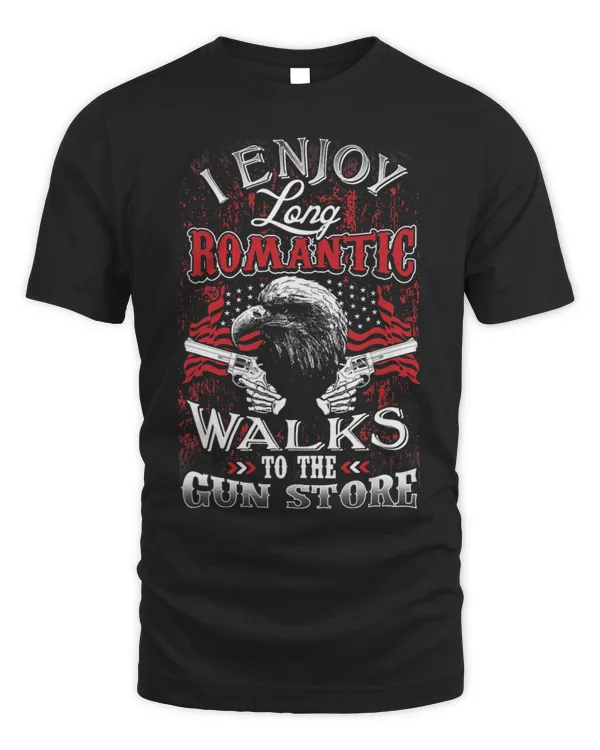 I ENJOY Funny 2nd Amendment Eagle Guns Flag