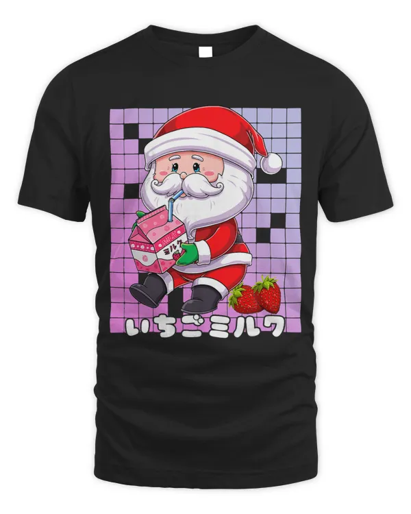 Santa Strawberry Milkshake Carton Kawaii Japanese Anime Xmas 1