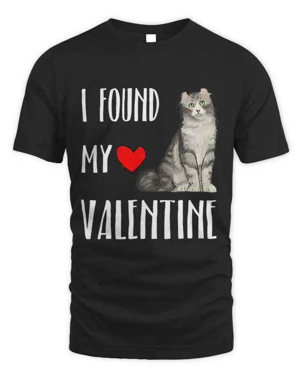 I Found My Valentine Day American Curl Cat Lover Gift