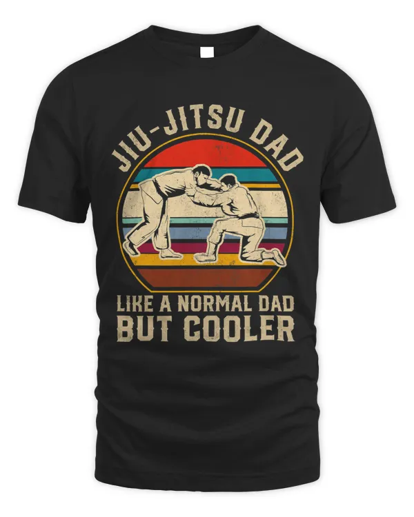 Retro JiuJitsu Dad Men Brazilian Jui Jitsu Lover BJJ father