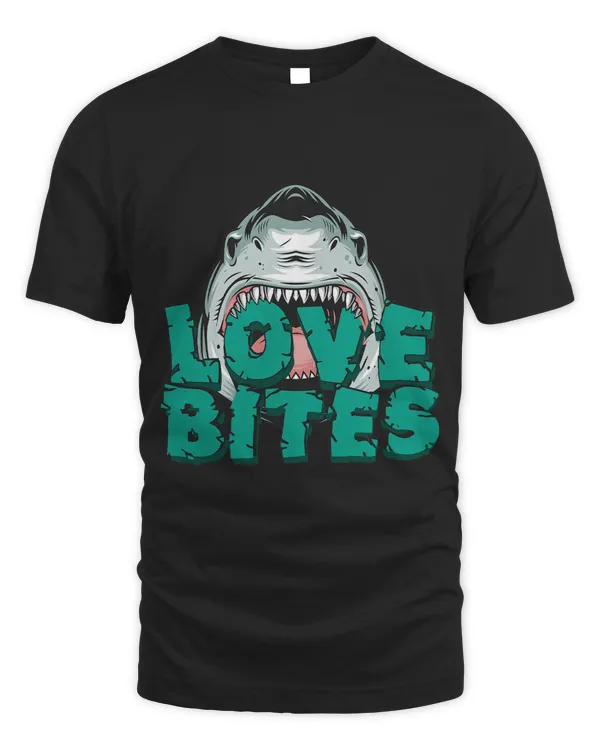 Love Bites Shark Love Happy Valentines Day Wife Husband Art