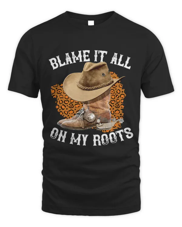 Retro Leopard Cowboy Boots Blameit on my Roots western girl