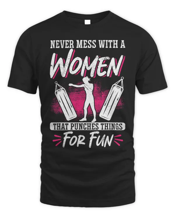 Kickboxing Vintage Never Mess With A Women That Punches 1