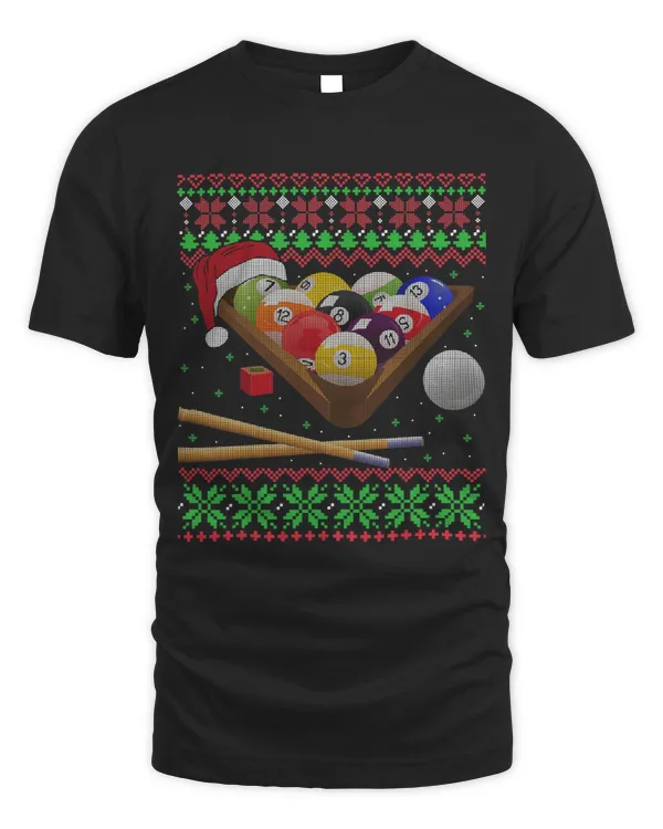 Billiards Pool Ugly Christmas Sweater Style