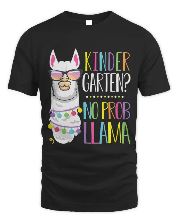 Kids Funny First Day of Kindergarten No Prob Llama School Teacher