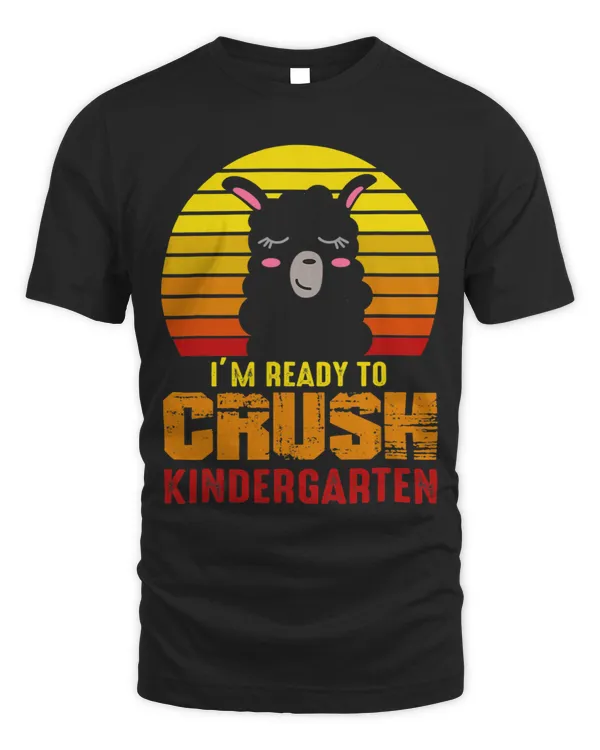 Kids Ready To Crush Kindergarten Llama Squad Llamas Women