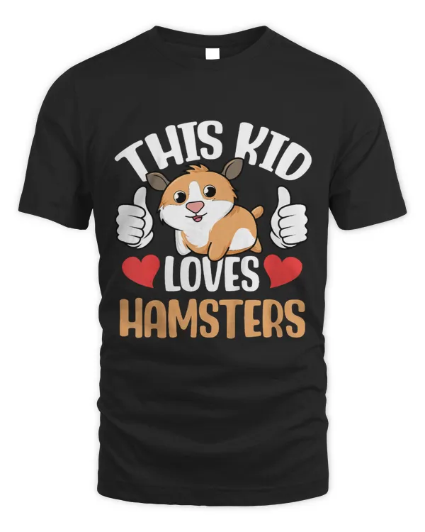 Kids This Kid Loves Hamster Lover Toddlers Boys Girls Art Graphic