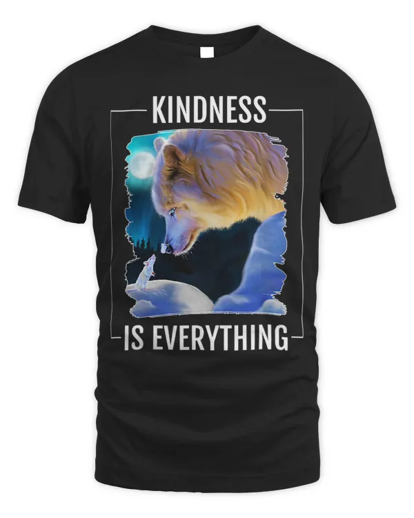 Kindness Is Everything Beautiful White Wolf Cute Mouse