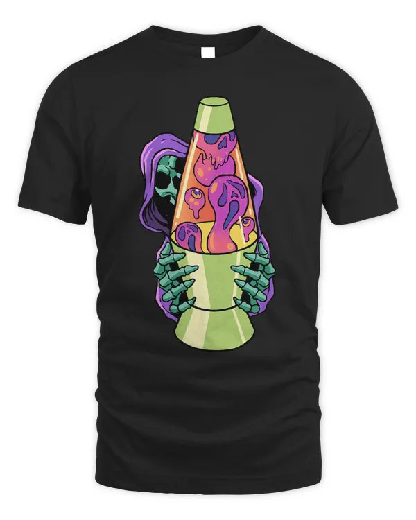 Pastel Goth Grim Reaper Holding a Lava Lamp Weirdcore Creepy