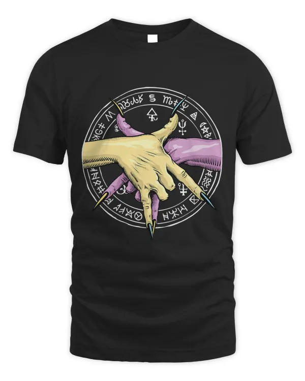 Pastel Goth Pentagram Handshake Witch Satanic Occult Wiccan