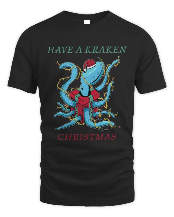 Octopus Christmas Lights Tree. Funny Have A Kraken