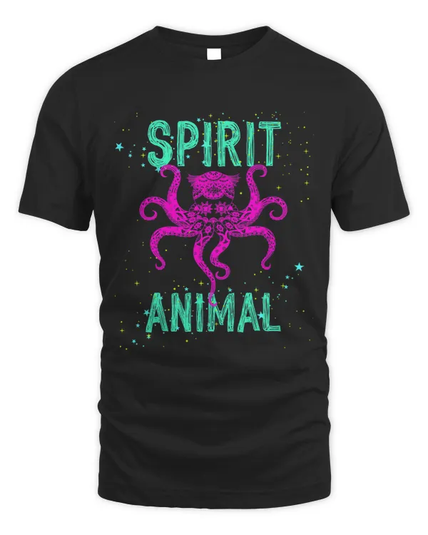 Spirit Animal Octopus Lover Pink Animals Comfort Cute Colors
