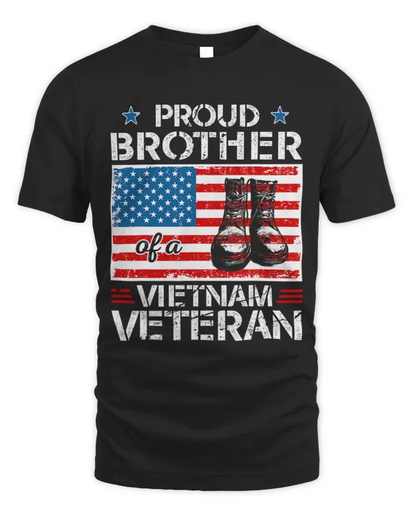 Proud Brother Of Vietnam Veteran Patriotic USA Flag Military