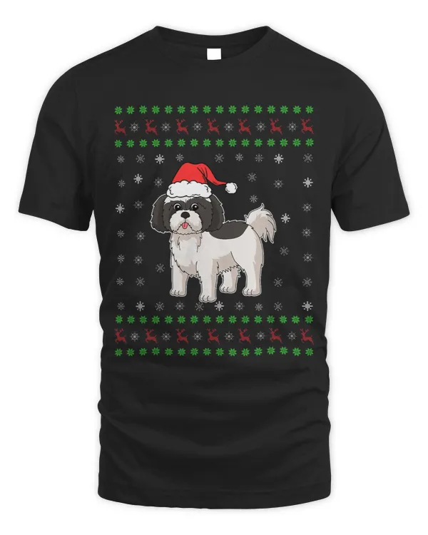 Ugly Xmas Shih Tzu Dog Graphic Funny Ugly Sweater Christmas