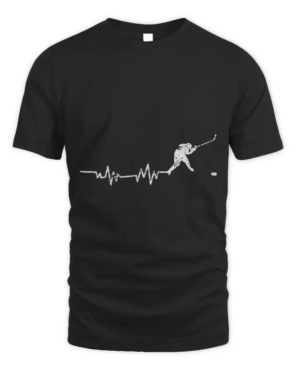 Sports Ice Hockey Player Heartbeat Design Funny Hockey Fan