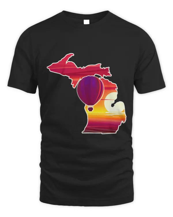 Ballooning Lover State of Michigan Apparel Hot Air Balloon